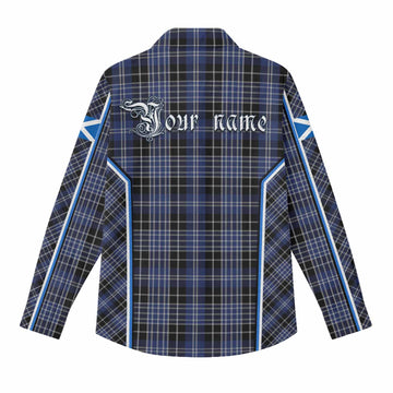 Clark (Clarke) Tartan Crest Women Casual Shirt Scotland Coat of Arm Flag Style - Tartan Vibes Clothing