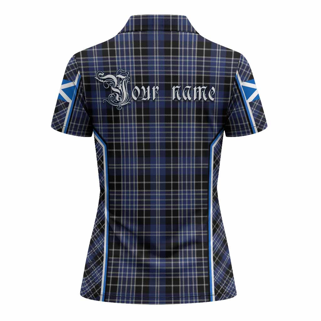 Clark (Clarke) Tartan Crest Women's Polo Shirt Scotland Coat of Arm Flag Style - Tartan Vibes Clothing