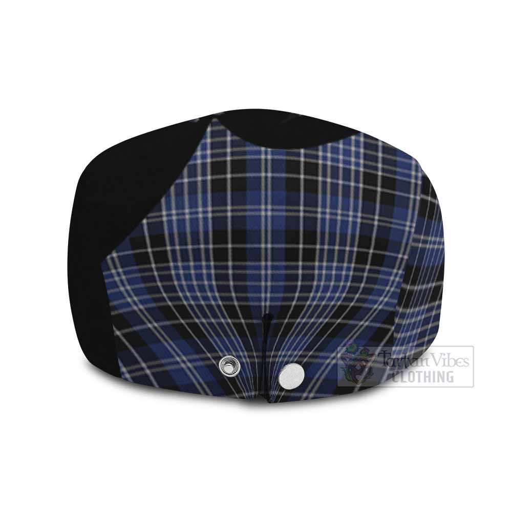 Clark (Clarke) Tartan Family Crest Flat Cap, Jeff Cap Scotland Thistle Floral
