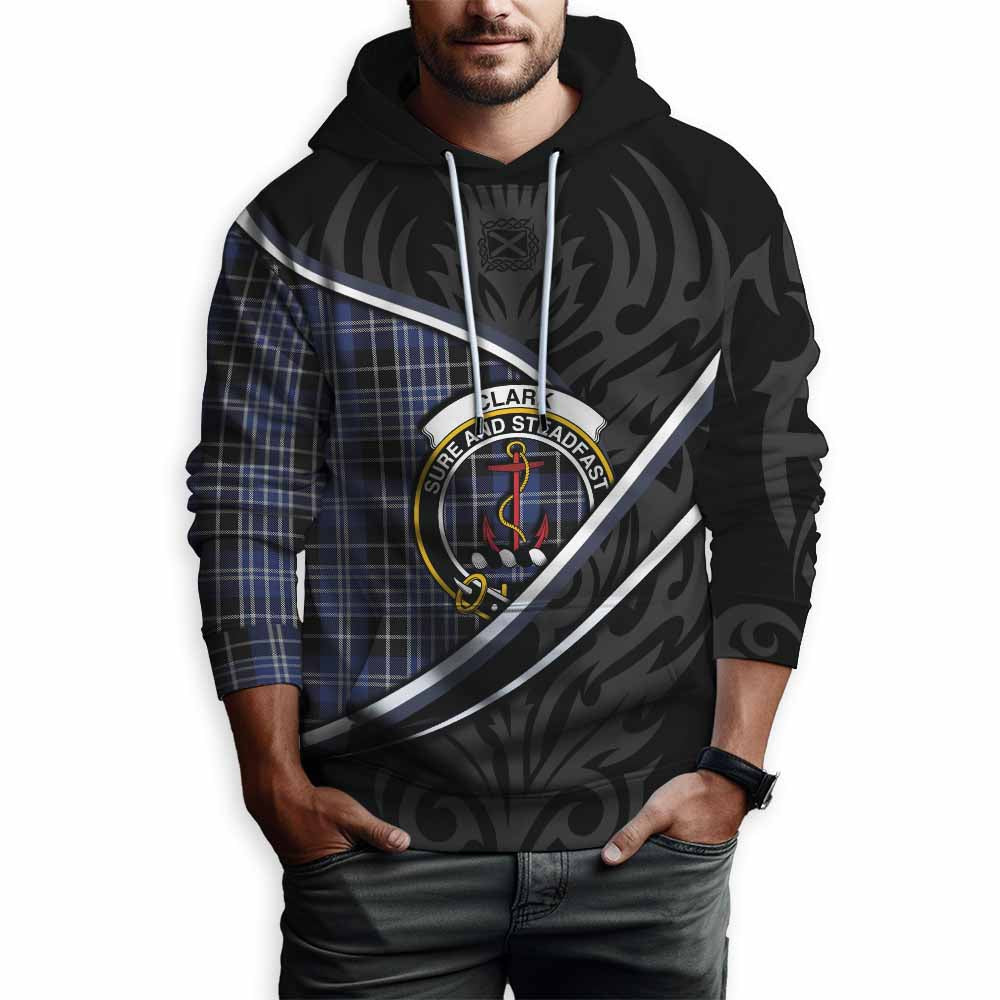 Clark (Clarke) Tartan Family Crest Hoodie Celtic Scottish Thistle Floral - Tartan Vibes Clothing