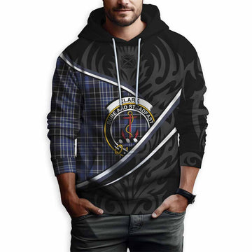 Clark (Clarke) Tartan Family Crest Hoodie Celtic Scottish Thistle Floral