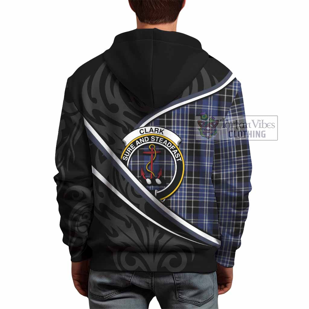 Clark (Clarke) Tartan Family Crest Hoodie Celtic Scottish Thistle Floral - Tartan Vibes Clothing