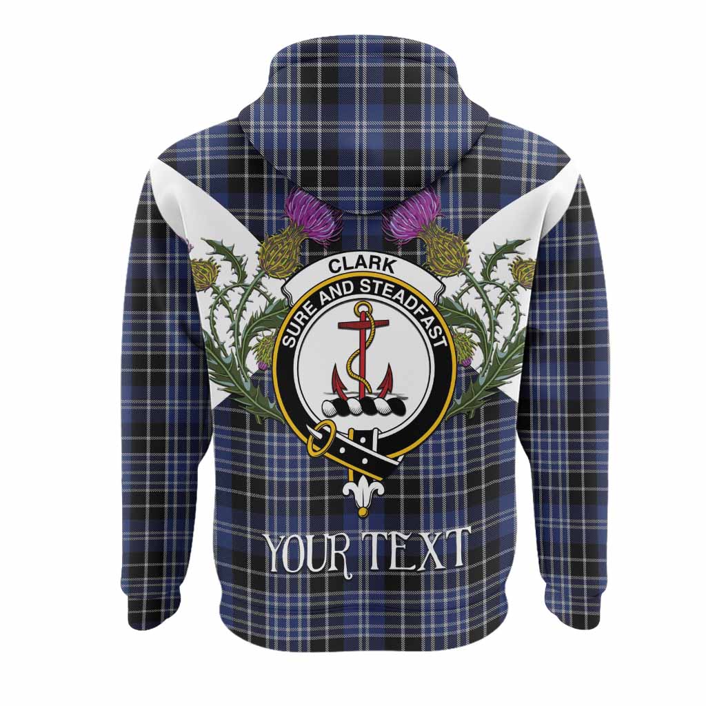 Clark (Clarke) Tartan Family Crest Hoodie Scottish Burns Night Thistle Floral