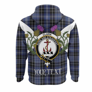 Clark (Clarke) Tartan Family Crest Hoodie Scottish Burns Night Thistle Floral