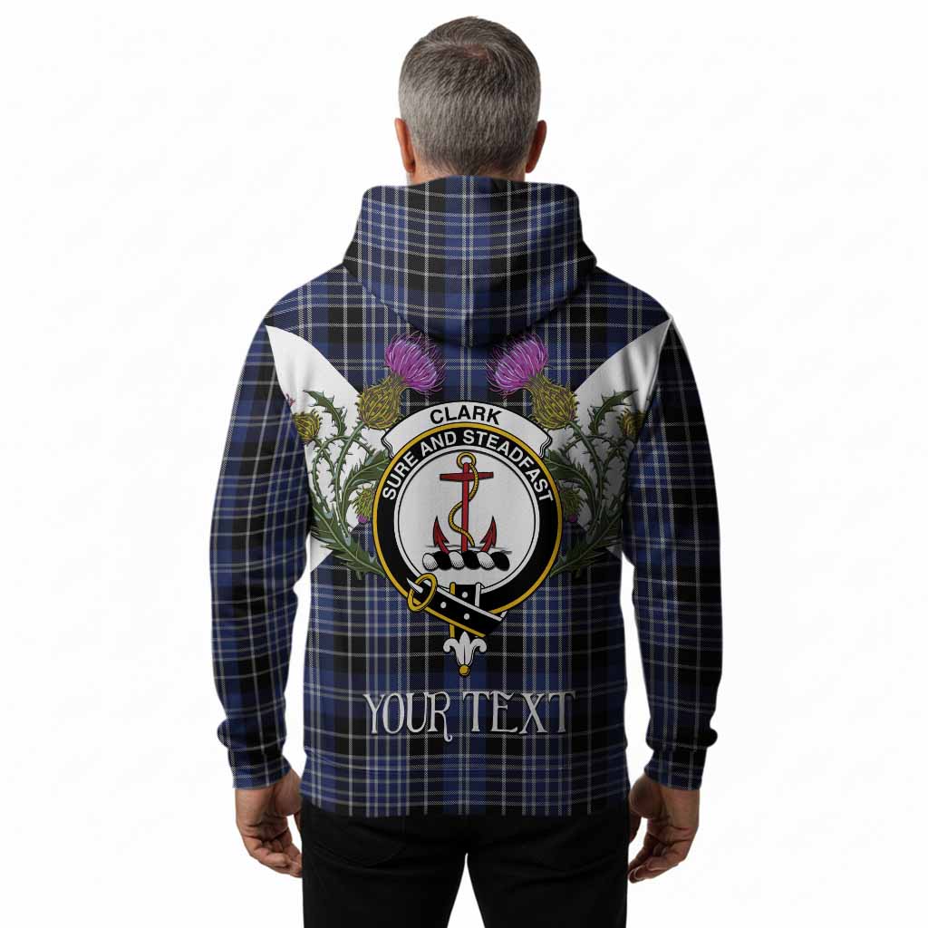 Clark (Clarke) Tartan Family Crest Hoodie Scottish Burns Night Thistle Floral