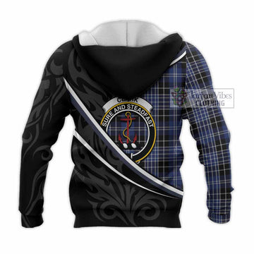 Clark (Clarke) Tartan Family Crest Knitted Hoodie Celtic Scottish Thistle Floral