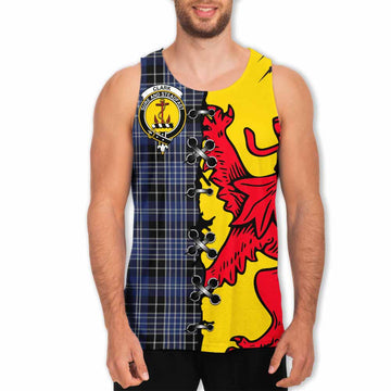 Clark (Clarke) Tartan Family Crest Men Tank Top Lion Rampant Honor - Tartan Vibes Clothing