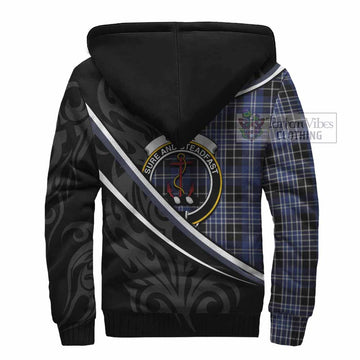 Clark (Clarke) Tartan Family Crest Sherpa Hoodie Celtic Scottish Thistle Floral