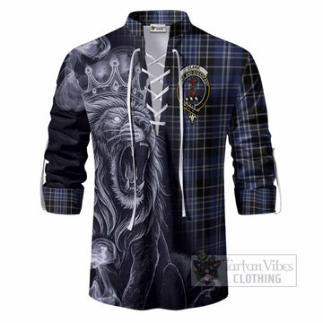 Clark (Clarke) Tartan Ghillie Shirt Roaring Lion Heritage