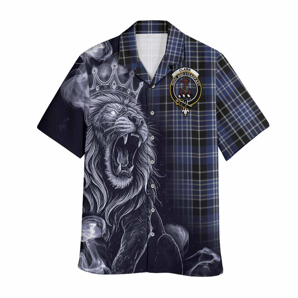 Clark (Clarke) Tartan Hawaiian Shirt Roaring Lion Heritage