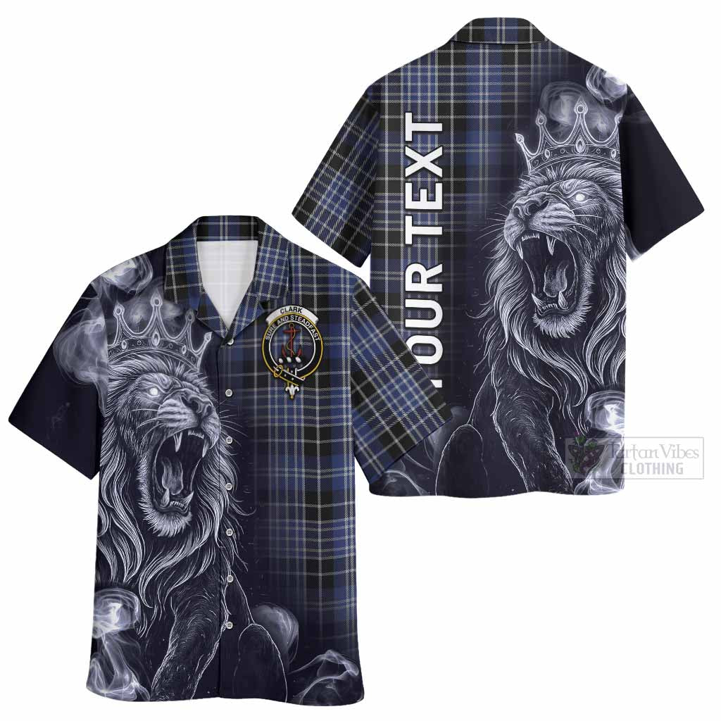 Clark (Clarke) Tartan Hawaiian Shirt Roaring Lion Heritage