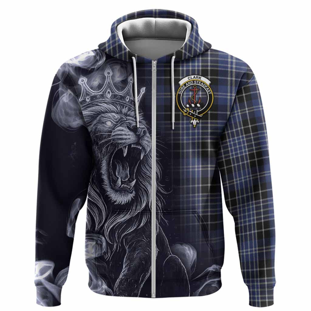 Clark (Clarke) Tartan Hoodie Roaring Lion Heritage