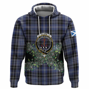 Clark (Clarke) Tartan Hoodie Thistle Scottish Spirit