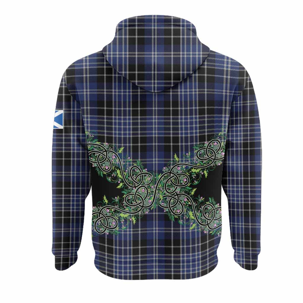 Clark (Clarke) Tartan Hoodie Thistle Scottish Spirit