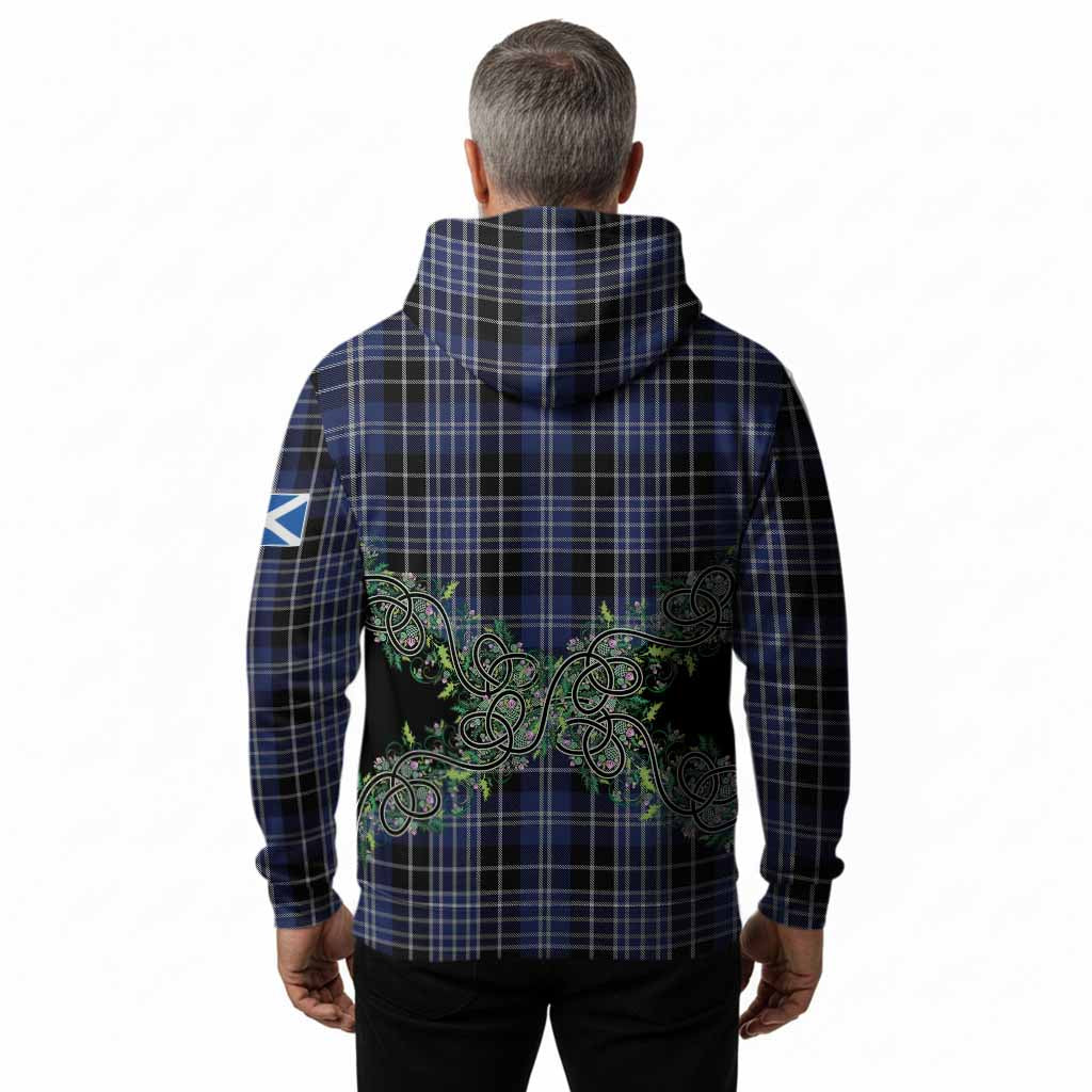 Clark (Clarke) Tartan Hoodie Thistle Scottish Spirit