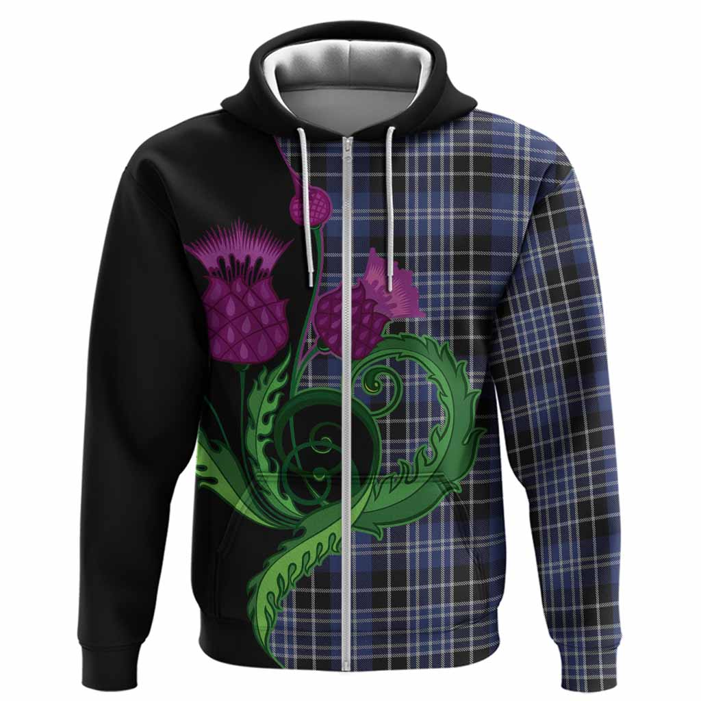 Clark (Clarke) Tartan Hoodie Traditional Scottish Thistle