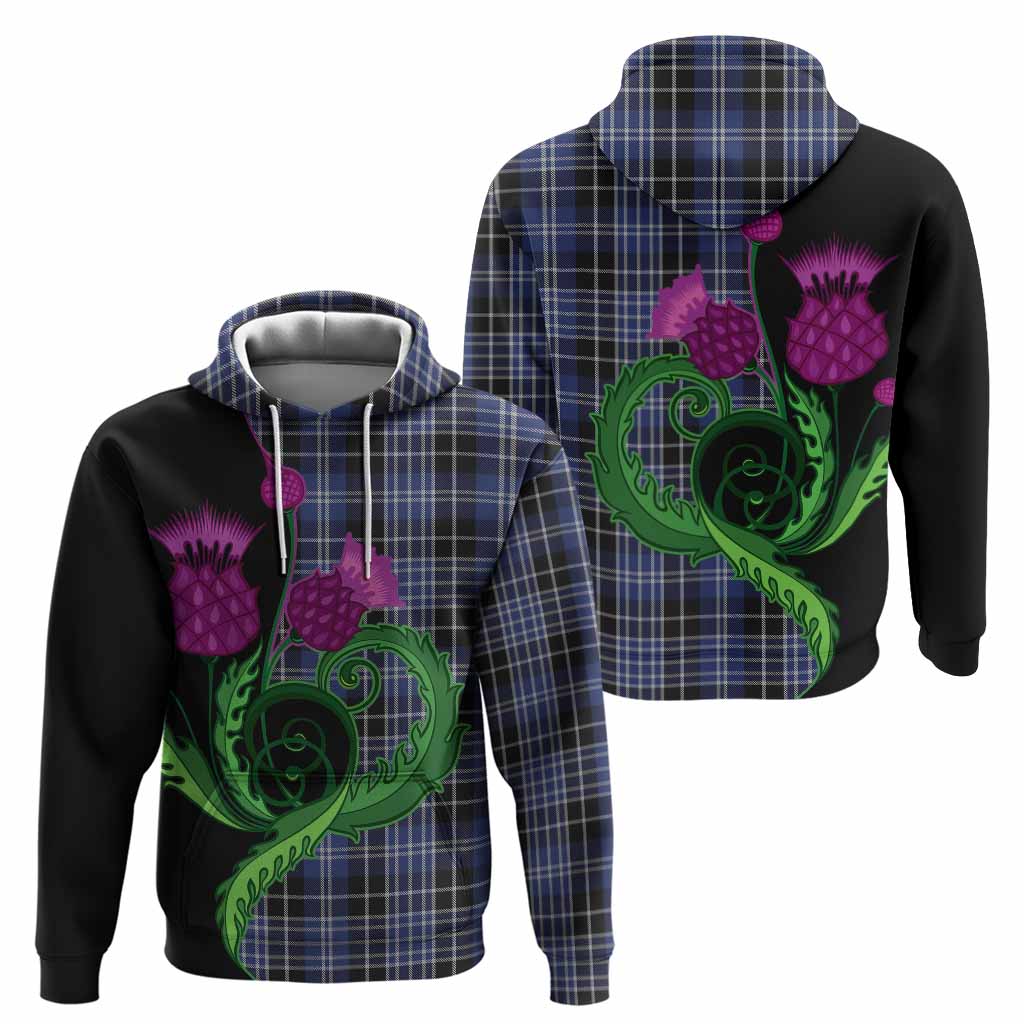 Clark (Clarke) Tartan Hoodie Traditional Scottish Thistle