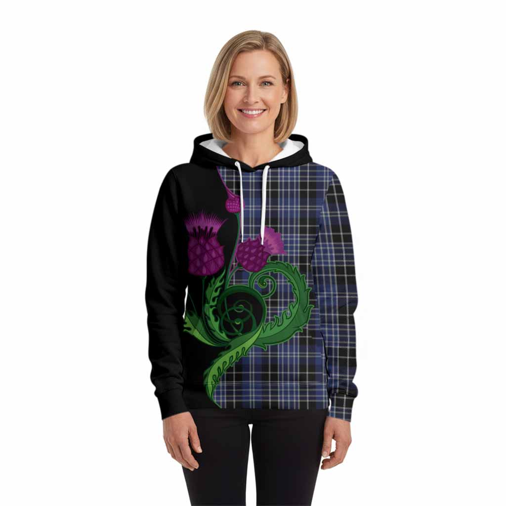 Clark (Clarke) Tartan Hoodie Traditional Scottish Thistle