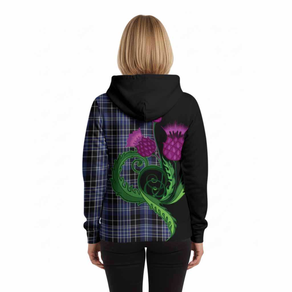 Clark (Clarke) Tartan Hoodie Traditional Scottish Thistle