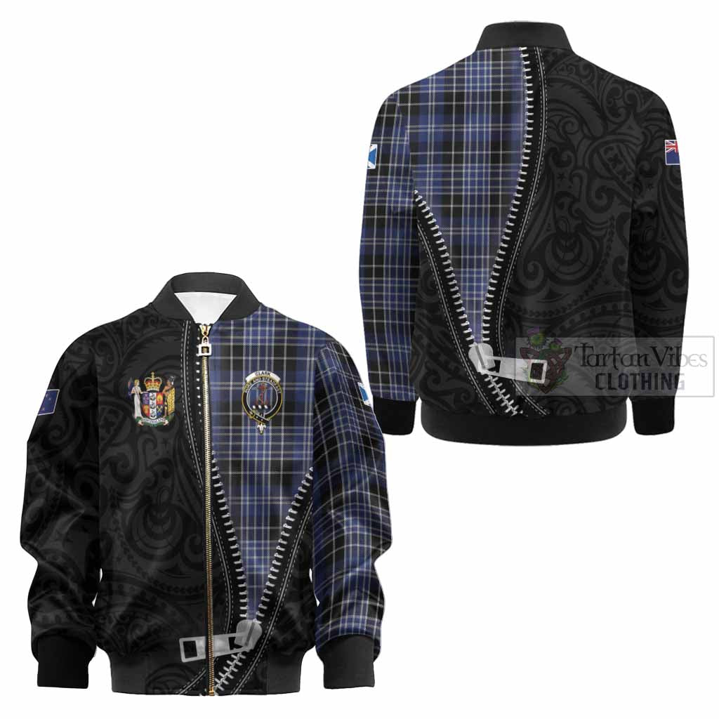 Clark (Clarke) Tartan Kid Bomber Jacket New Zealand Pattern Unique Zipper Stylized