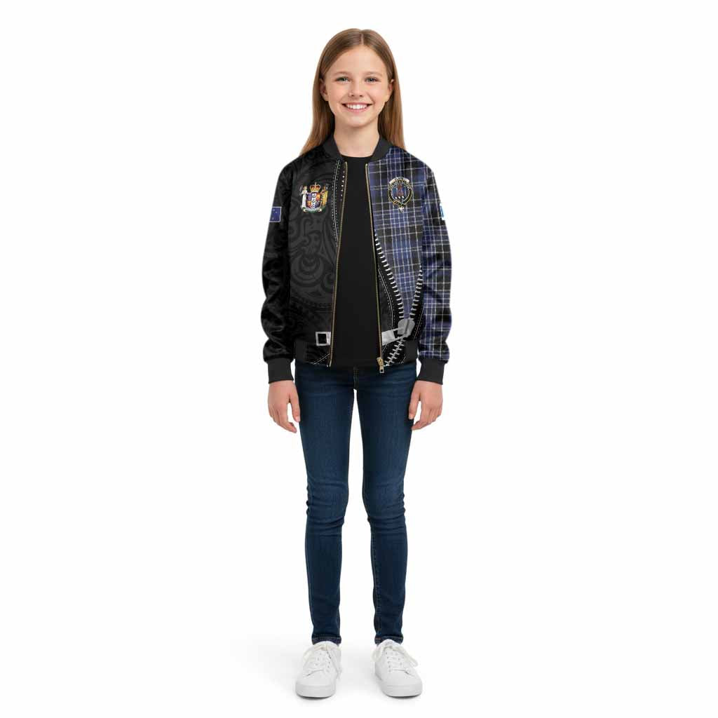 Clark (Clarke) Tartan Kid Bomber Jacket New Zealand Pattern Unique Zipper Stylized