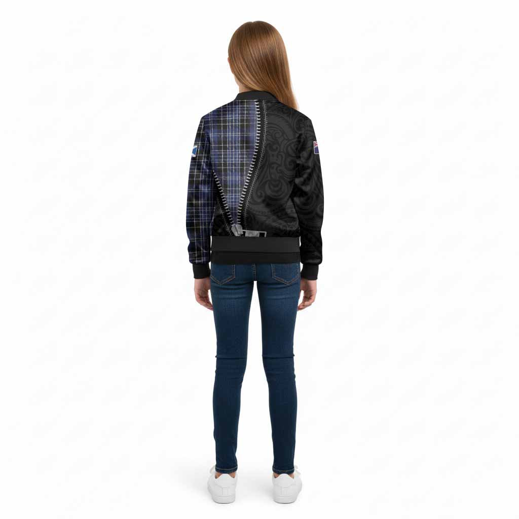 Clark (Clarke) Tartan Kid Bomber Jacket New Zealand Pattern Unique Zipper Stylized