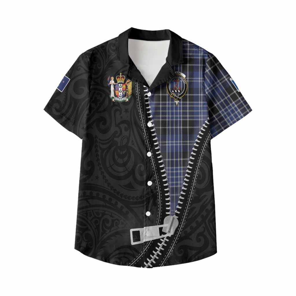 Clark (Clarke) Tartan Kid Hawaiian Shirt New Zealand Pattern Unique Zipper Stylized