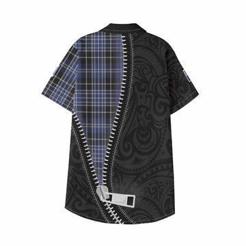 Clark (Clarke) Tartan Kid Hawaiian Shirt New Zealand Pattern Unique Zipper Stylized
