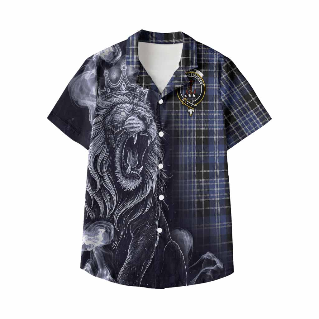 Clark (Clarke) Tartan Kid Hawaiian Shirt Roaring Lion Heritage