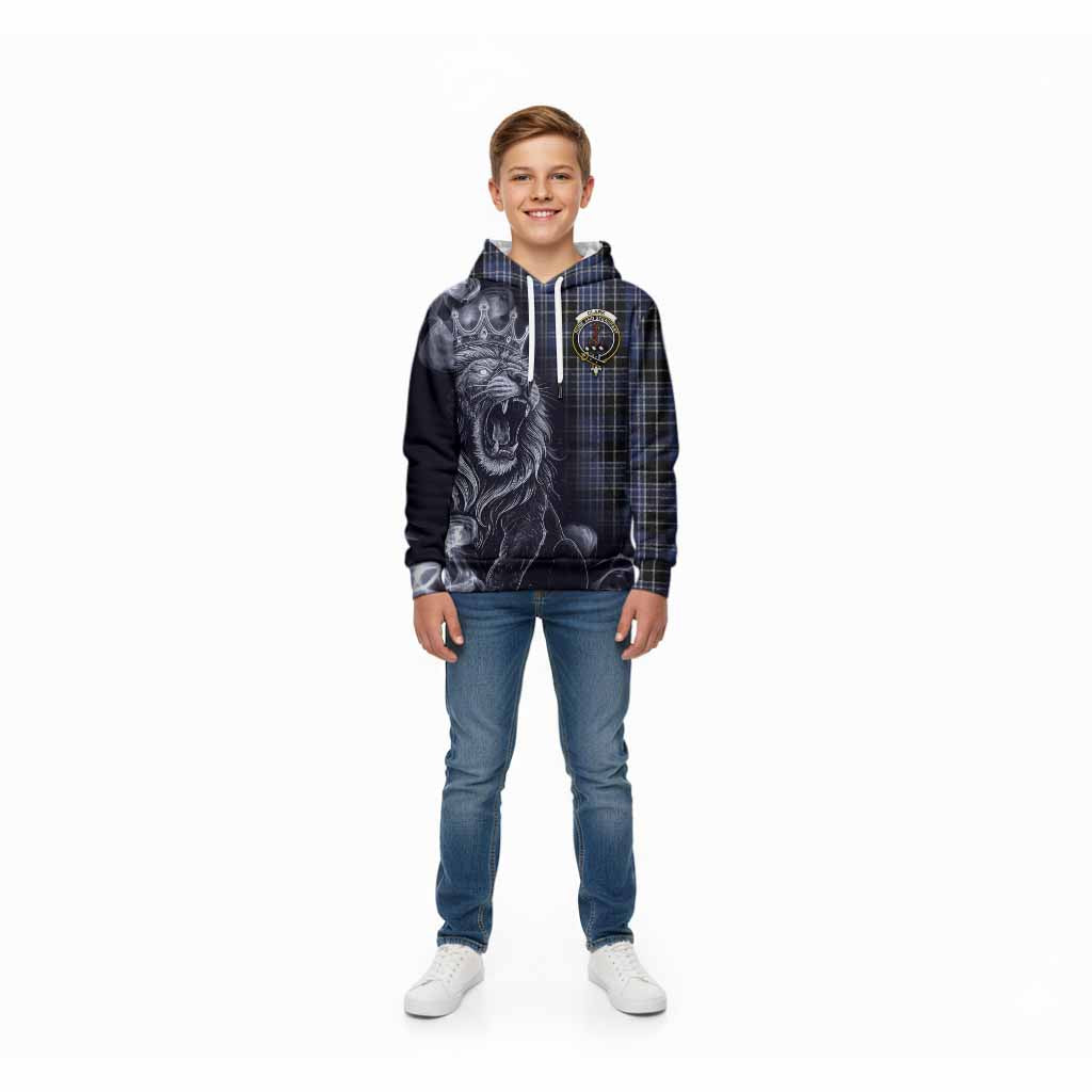 Clark (Clarke) Tartan Kid Hoodie Roaring Lion Heritage