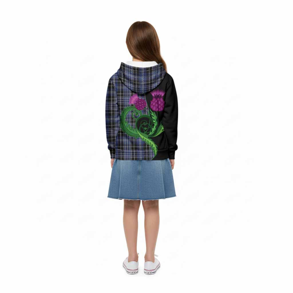 Clark (Clarke) Tartan Kid Hoodie Traditional Scottish Thistle