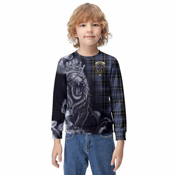 Clark (Clarke) Tartan Kid Knitted Sweatshirt Roaring Lion Heritage