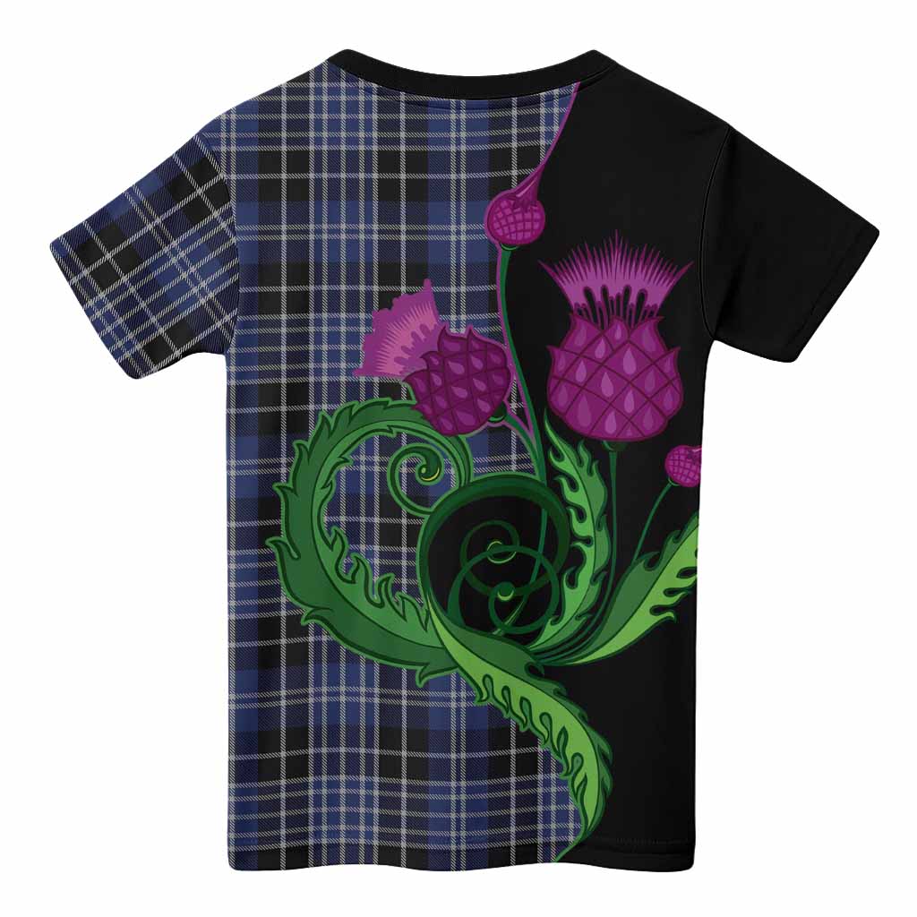 Clark (Clarke) Tartan Kid T-shirt Traditional Scottish Thistle