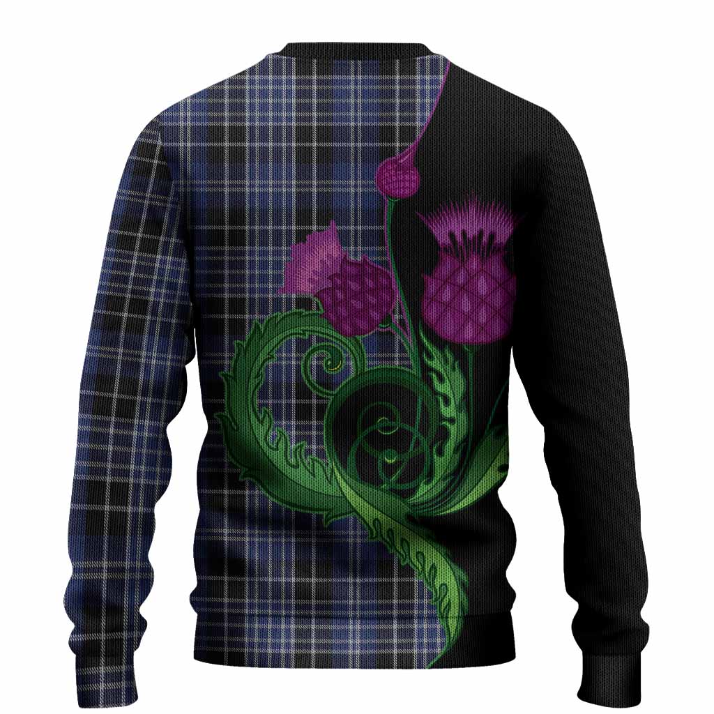 Clark (Clarke) Tartan Knitted Sweater Traditional Scottish Thistle