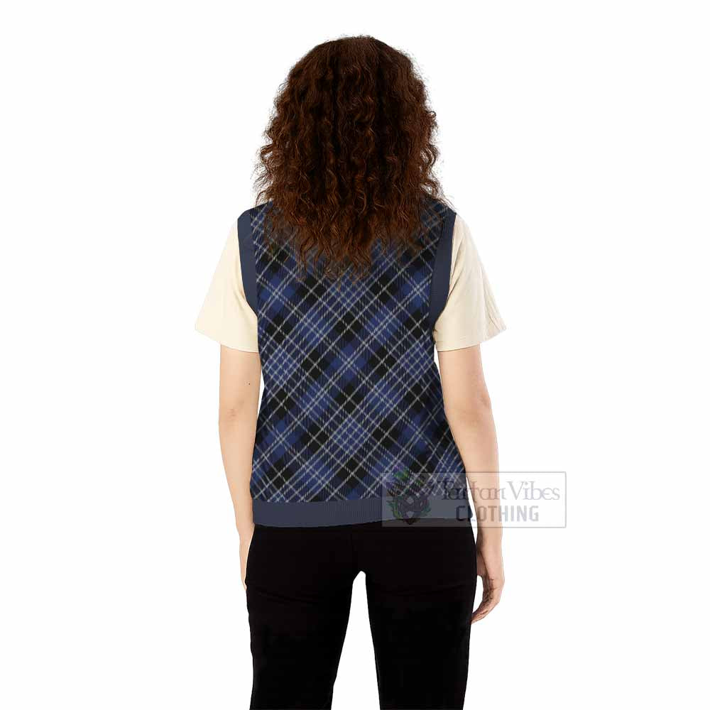 Clark (Clarke) Tartan  Knitted V-Neck Vest Cross Style