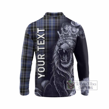 Clark (Clarke) Tartan Long Sleeve Polo Shirt Roaring Lion Heritage