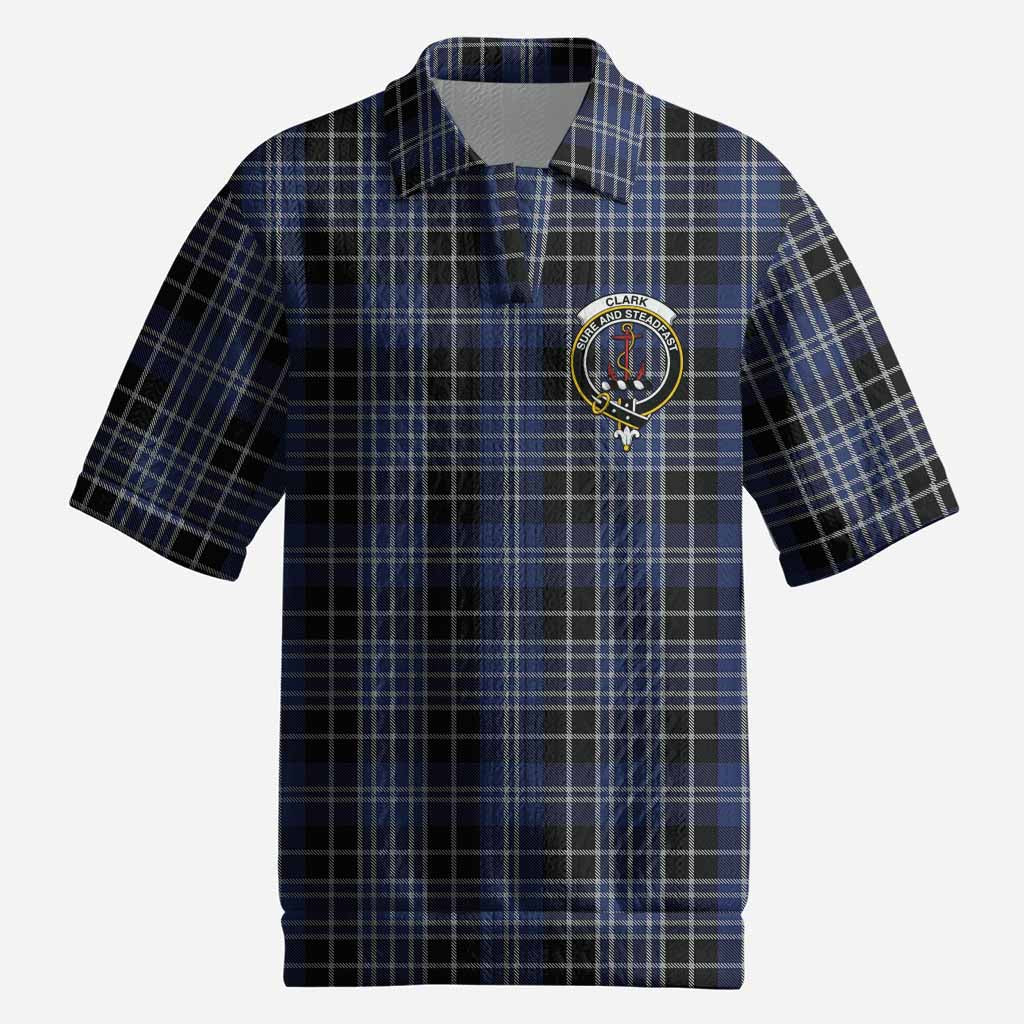 Clark (Clarke) Tartan Men’s Polo Sweater Top with Family Crest