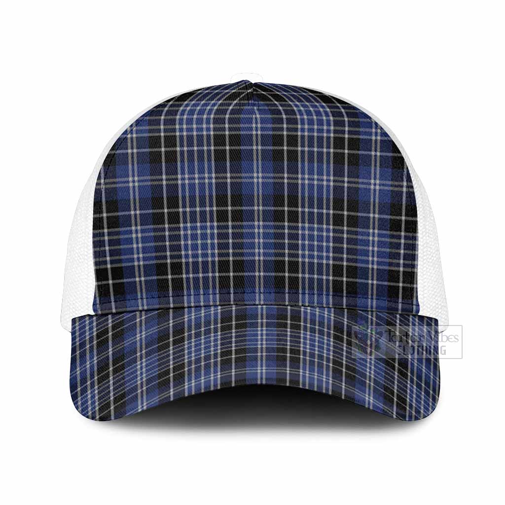 Clark (Clarke) Tartan Mesh Trucker Cap One Size (Adjustable) White - Tartan Vibes Clothing