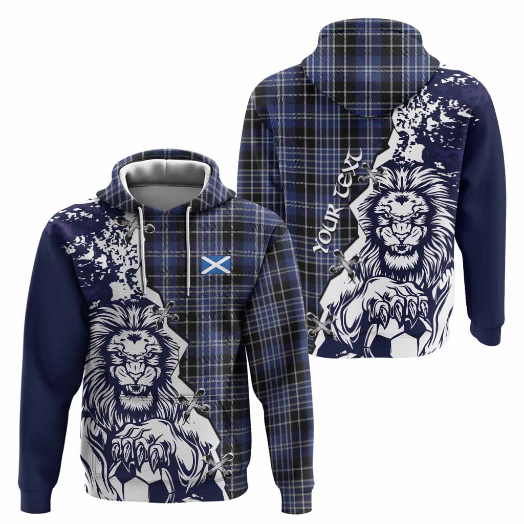 Clark (Clarke) Tartan Scottish Hoodie Angry Lion With Soccer Ball Style