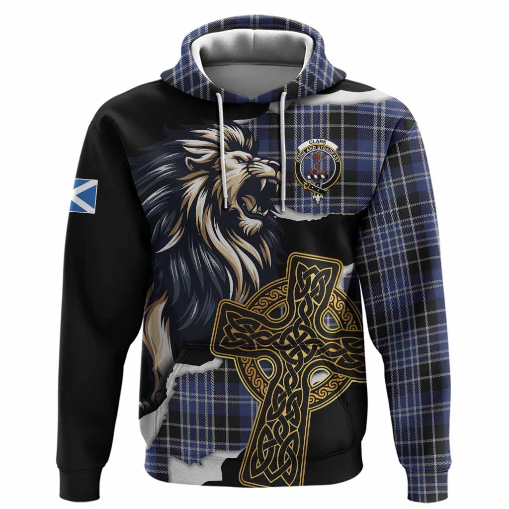 Clark (Clarke) Tartan Scottish Hoodie Lion Celtic Heritage