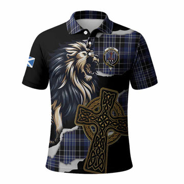 Clark (Clarke) Tartan Scottish Polo Shirt Lion Celtic Heritage