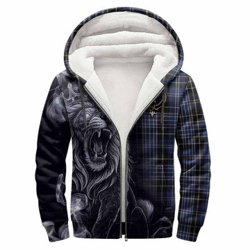 Clark (Clarke) Tartan Sherpa Hoodie Roaring Lion Heritage