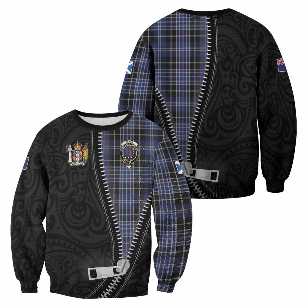 Clark (Clarke) Tartan Sweatshirt New Zealand Pattern Unique Zipper Stylized