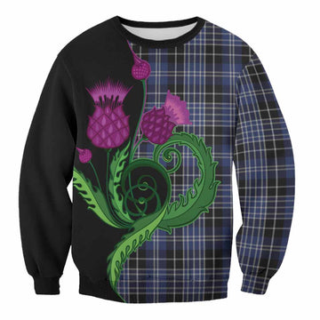 Clark (Clarke) Tartan Sweatshirt Traditional Scottish Thistle