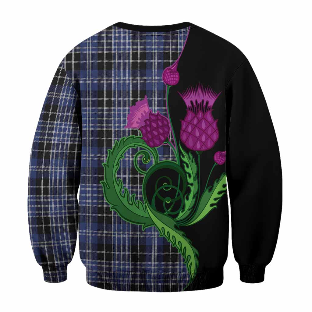 Clark (Clarke) Tartan Sweatshirt Traditional Scottish Thistle