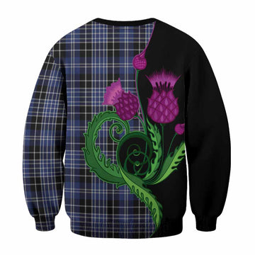 Clark (Clarke) Tartan Sweatshirt Traditional Scottish Thistle