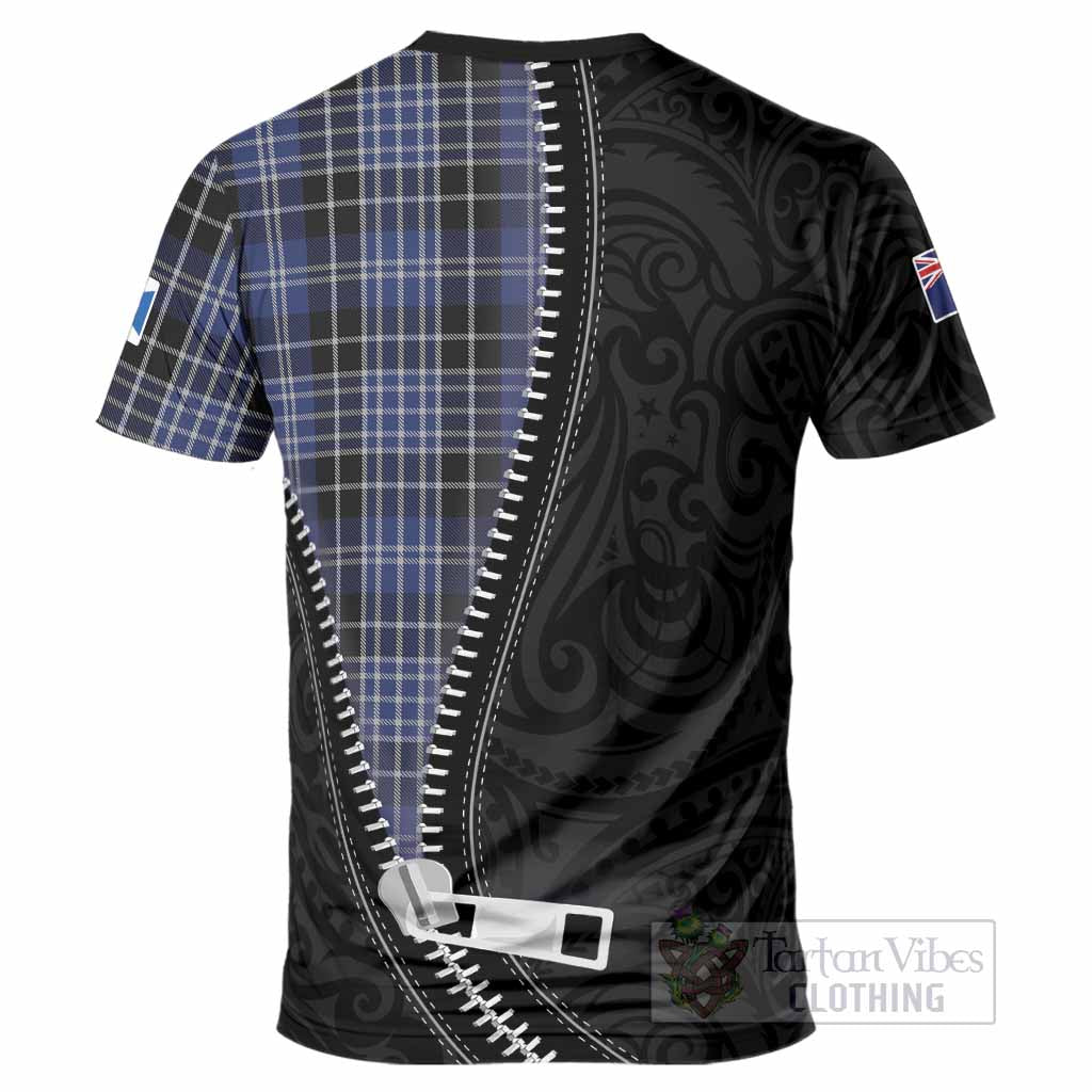 Clark (Clarke) Tartan T-Shirt New Zealand Pattern Unique Zipper Stylized