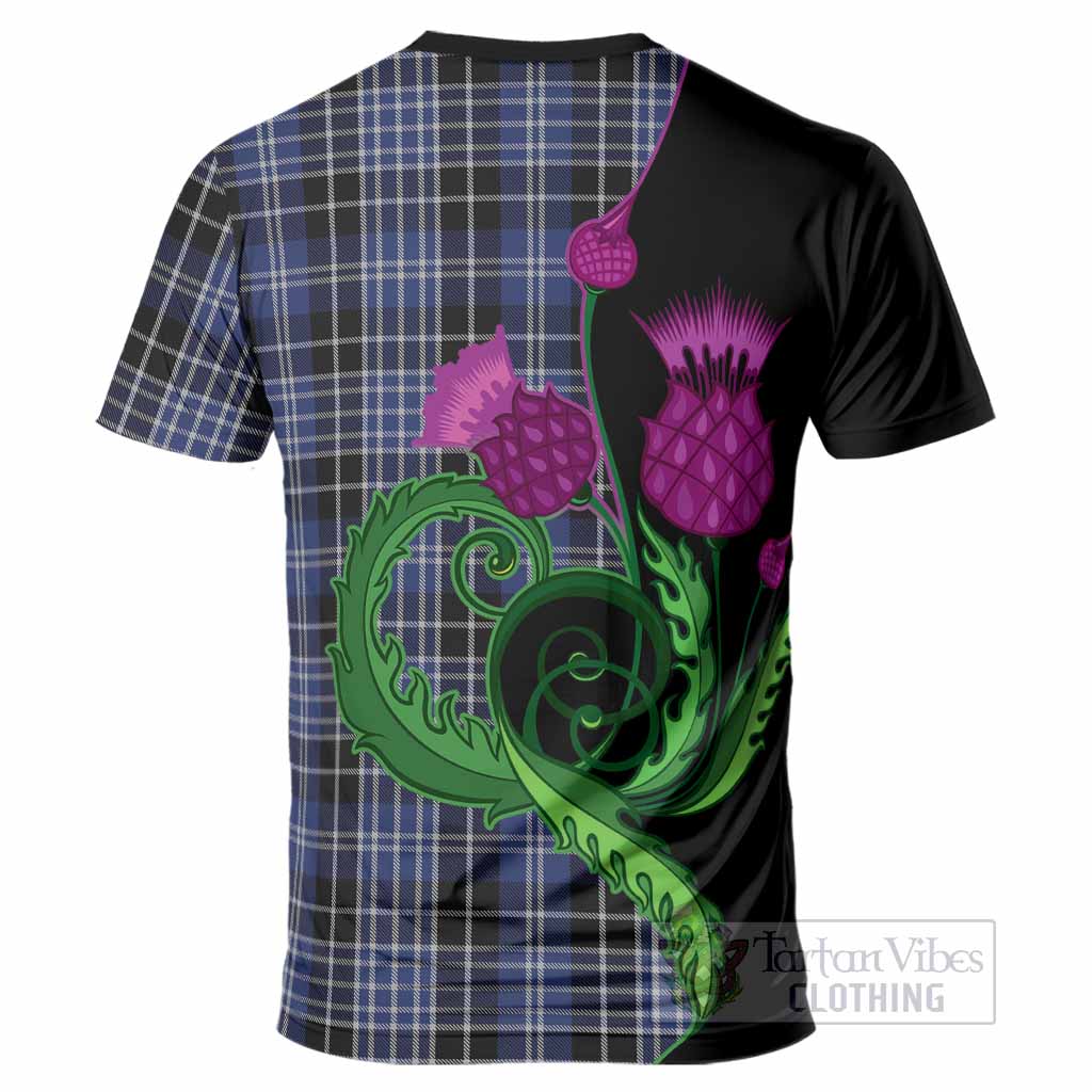 Clark (Clarke) Tartan T-Shirt Traditional Scottish Thistle