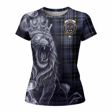 Clark (Clarke) Tartan Women T shirt Roaring Lion Heritage