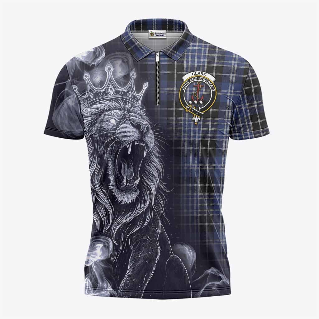 Clark (Clarke) Tartan Zipper Polo Shirt Roaring Lion Heritage
